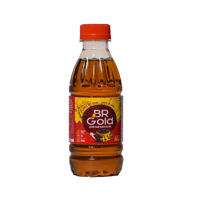 Kachi Ghani Mustard Oil Bottle 200 ML